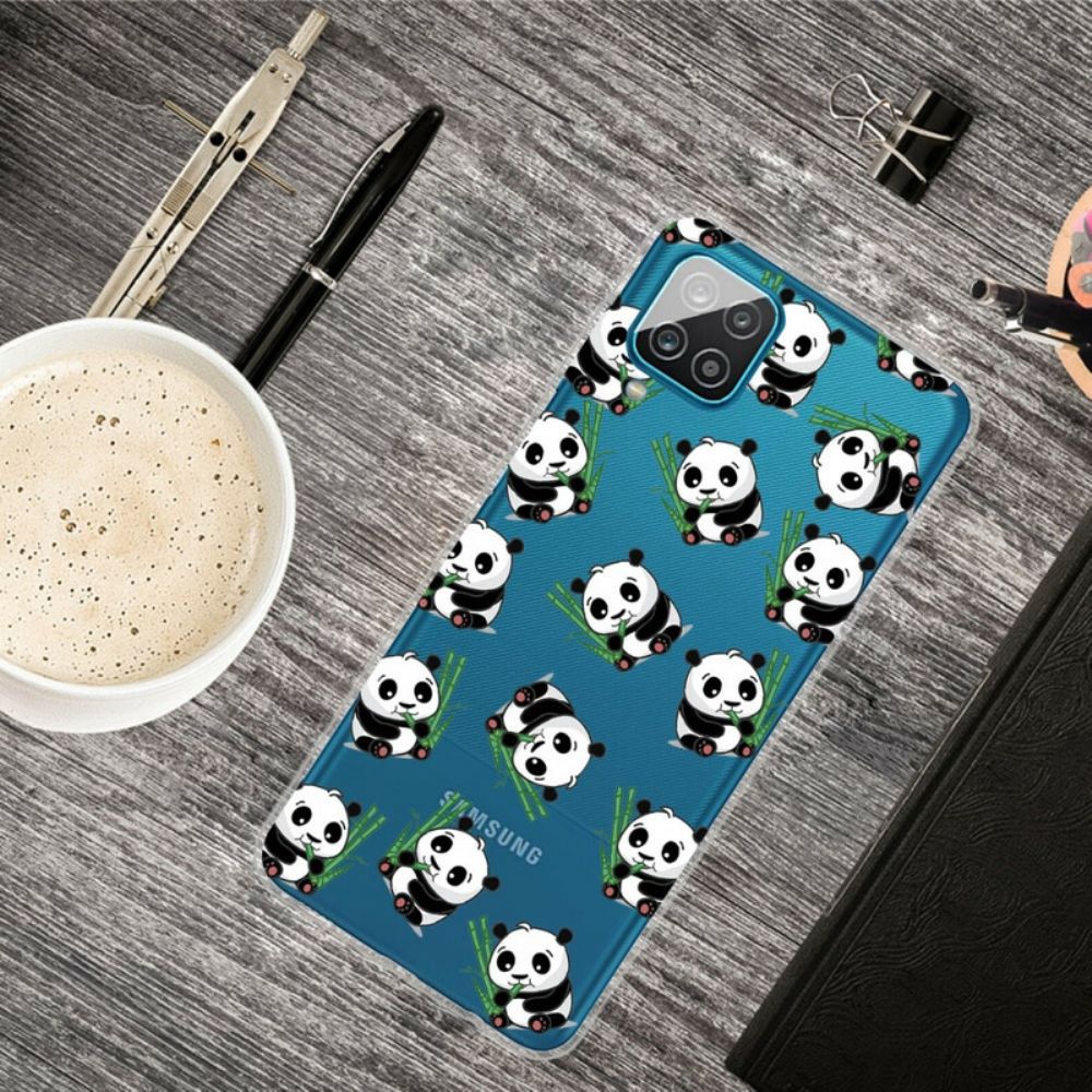 Hoesje voor Samsung Galaxy A12 / M12 Kleine Panda's