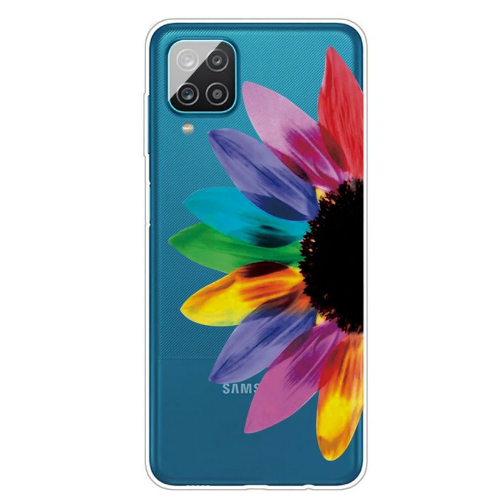 Hoesje voor Samsung Galaxy A12 / M12 Kleurrijke Bloem