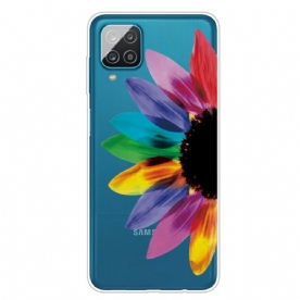 Hoesje voor Samsung Galaxy A12 / M12 Kleurrijke Bloem