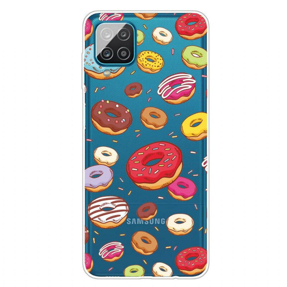 Hoesje voor Samsung Galaxy A12 / M12 Liefde Donuts