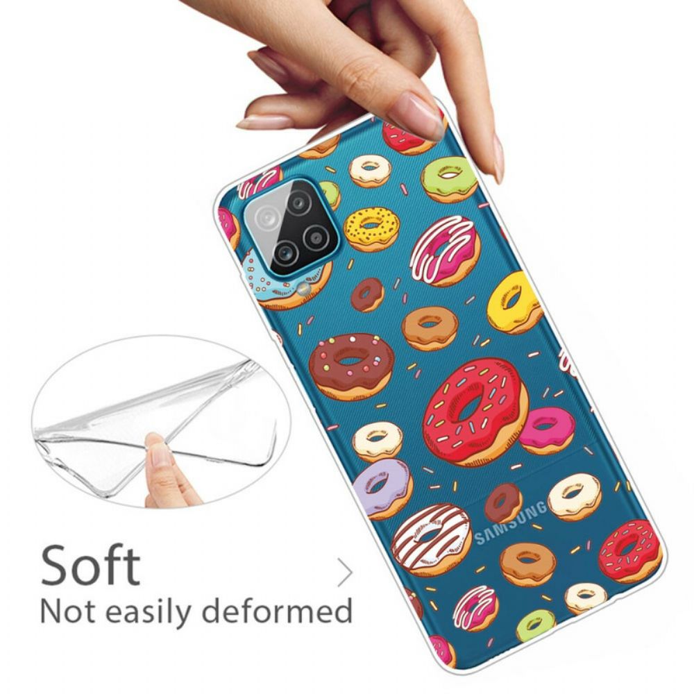 Hoesje voor Samsung Galaxy A12 / M12 Liefde Donuts