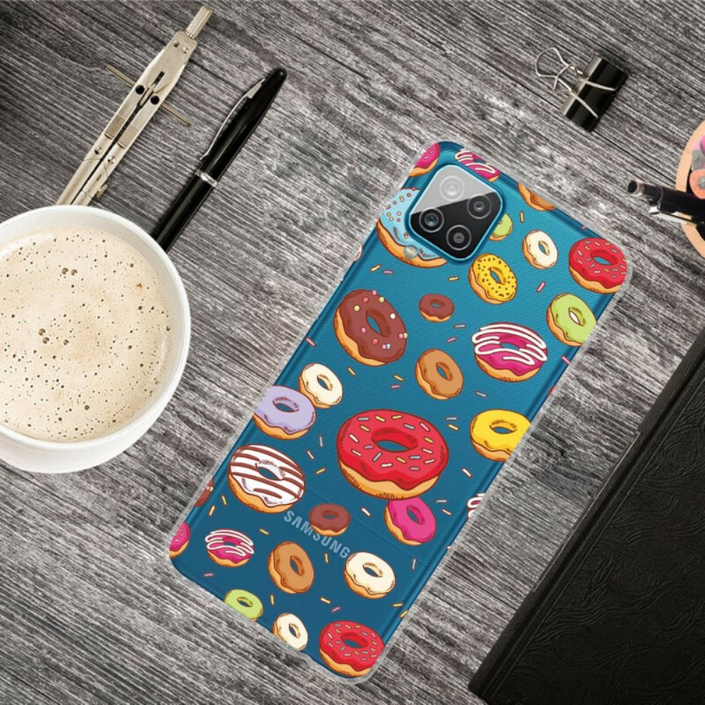 Hoesje voor Samsung Galaxy A12 / M12 Liefde Donuts