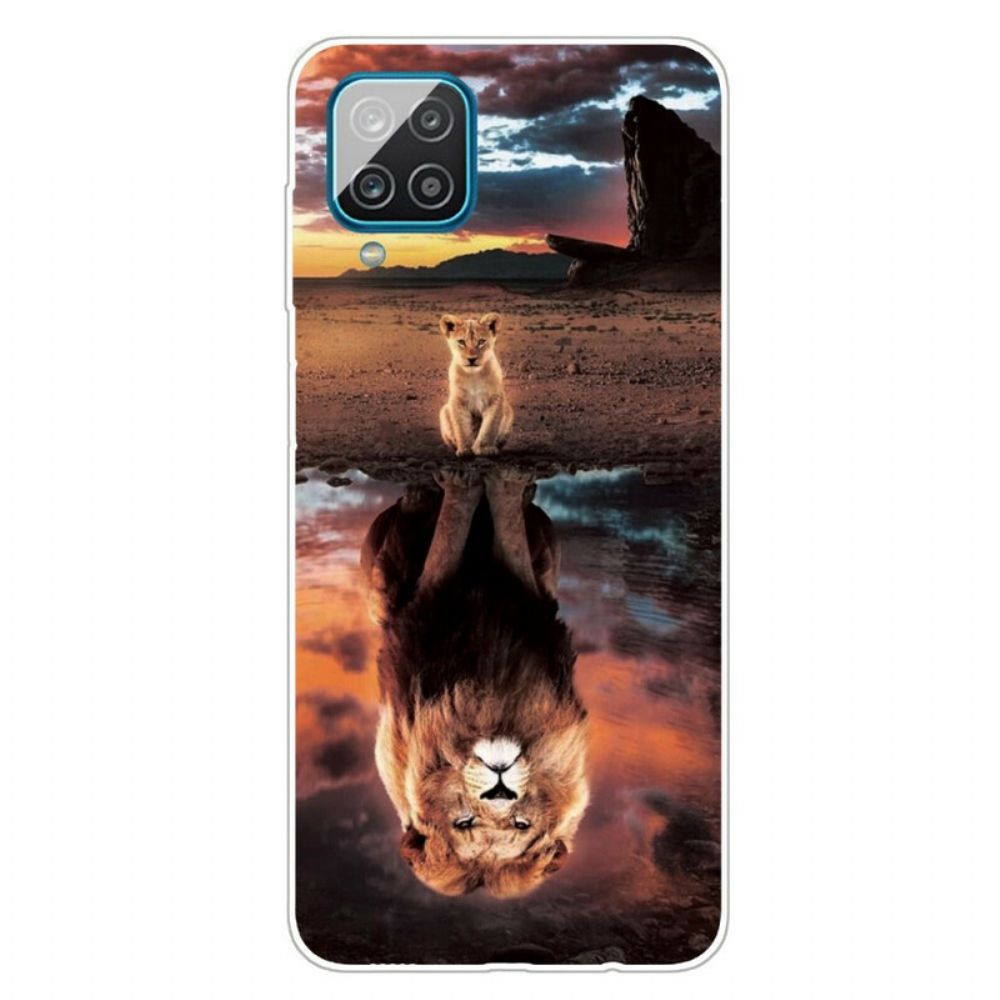 Hoesje voor Samsung Galaxy A12 / M12 Lion Cub Dream