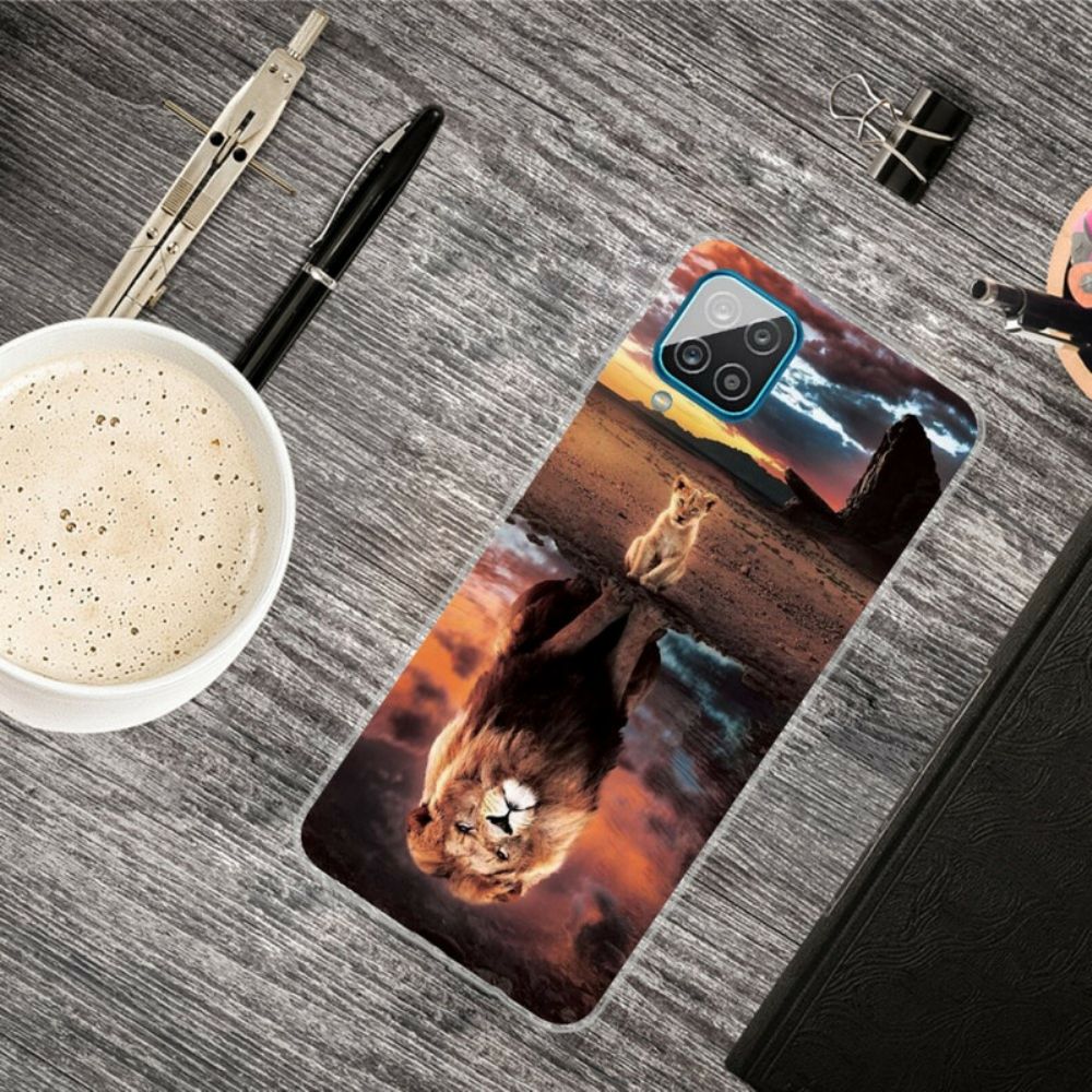 Hoesje voor Samsung Galaxy A12 / M12 Lion Cub Dream