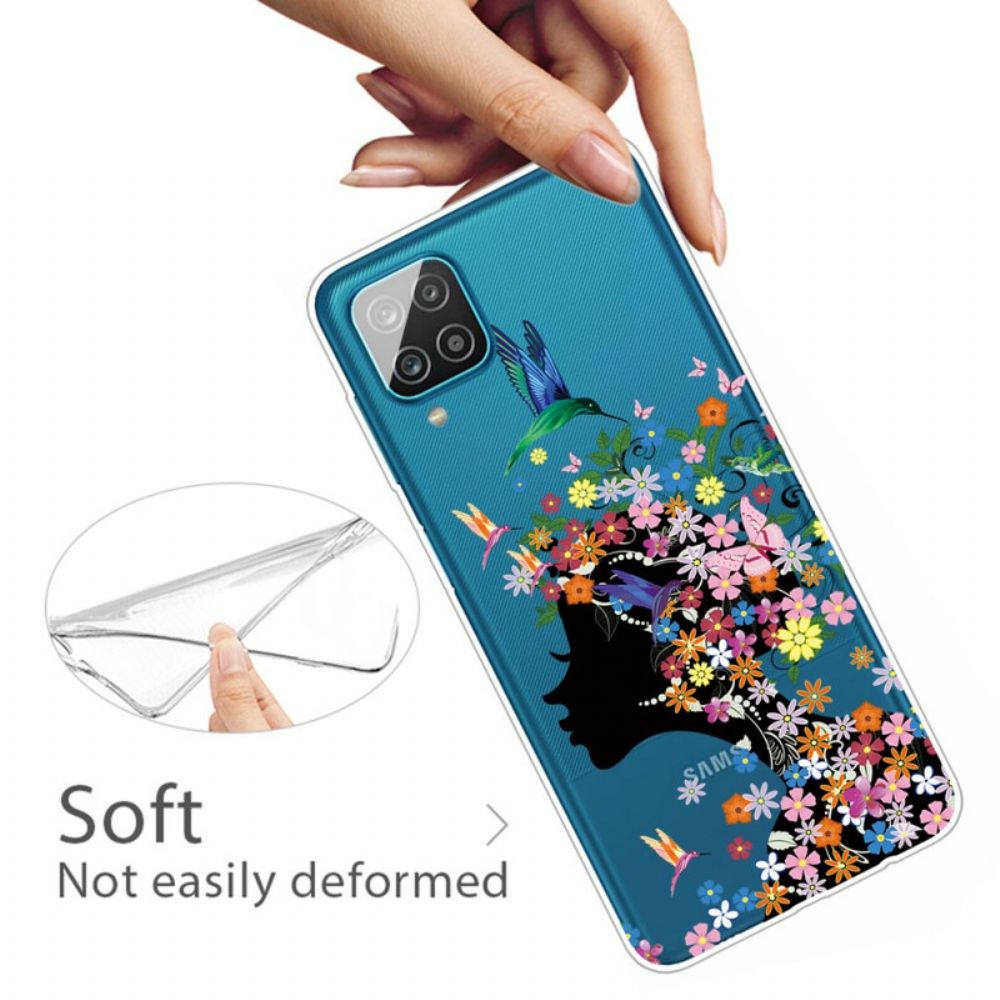 Hoesje voor Samsung Galaxy A12 / M12 Mooi Bloemhoofd