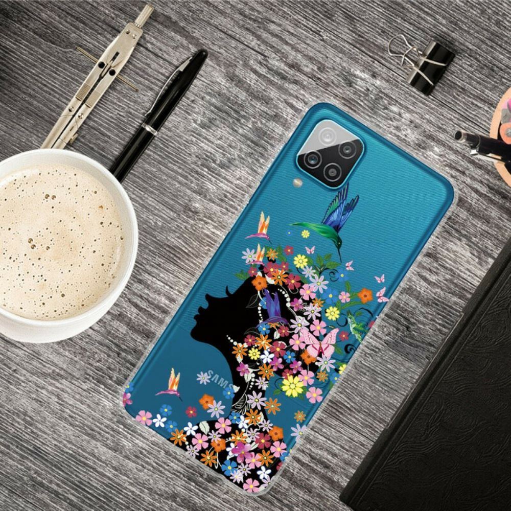 Hoesje voor Samsung Galaxy A12 / M12 Mooi Bloemhoofd