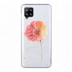 Hoesje voor Samsung Galaxy A12 / M12 Naadloos Aquarel Bloemenpatroon