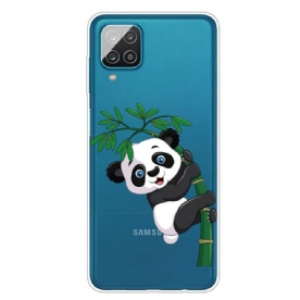 Hoesje voor Samsung Galaxy A12 / M12 Naadloze Panda Op Bamboe