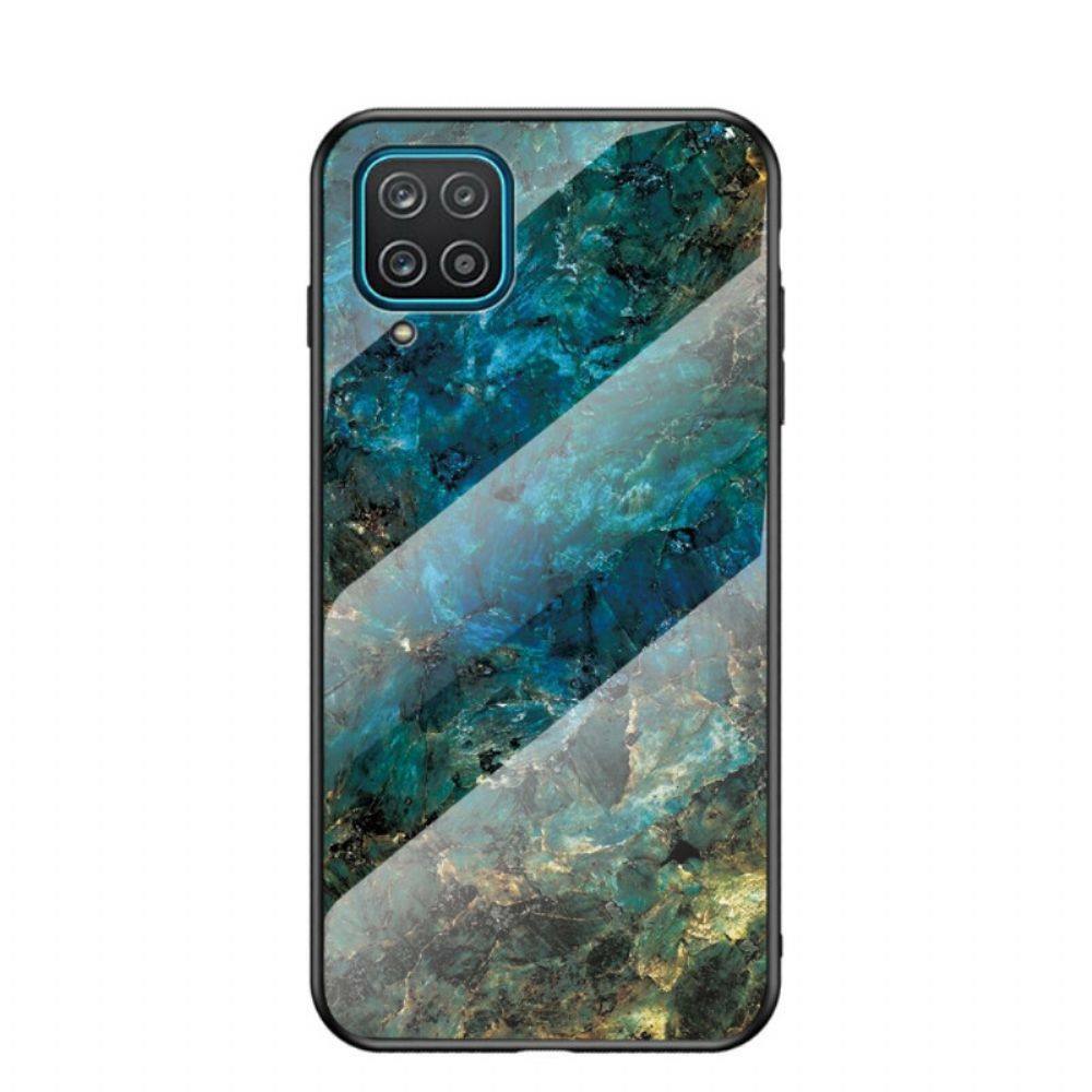 Hoesje voor Samsung Galaxy A12 / M12 Premium Kleur Gehard Glas