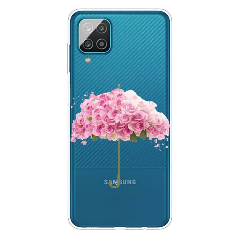 Hoesje voor Samsung Galaxy A12 / M12 Rozen Paraplu