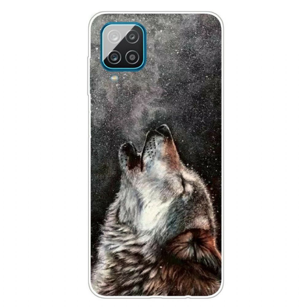 Hoesje voor Samsung Galaxy A12 / M12 Sublieme Wolf