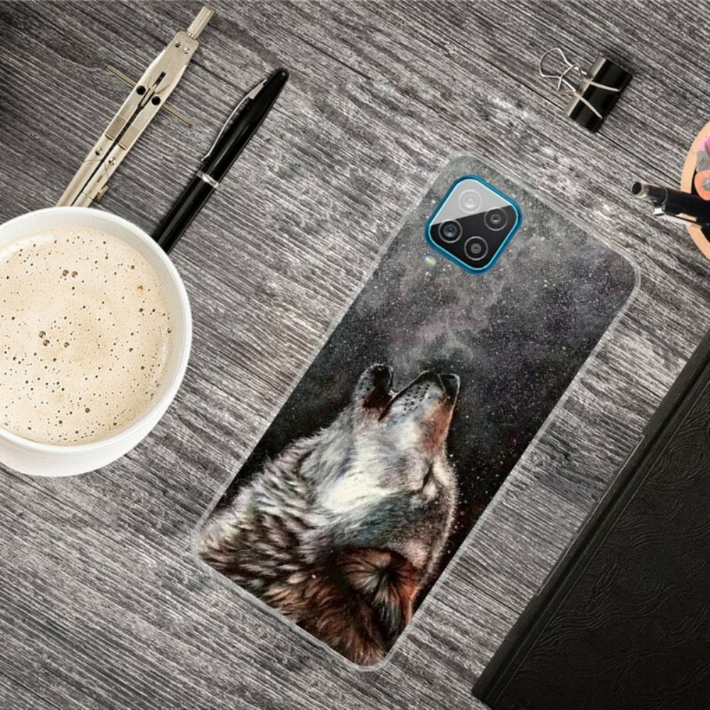 Hoesje voor Samsung Galaxy A12 / M12 Sublieme Wolf