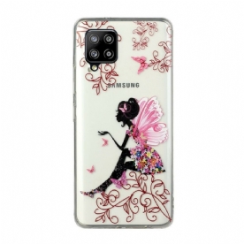 Hoesje voor Samsung Galaxy A12 / M12 Transparante Bloemenfee