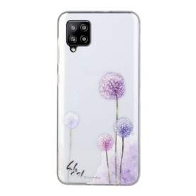 Hoesje voor Samsung Galaxy A12 / M12 Transparante Kleurrijke Paardebloemen