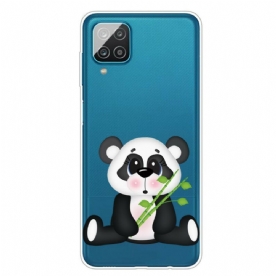 Hoesje voor Samsung Galaxy A12 / M12 Transparante Verdrietige Panda