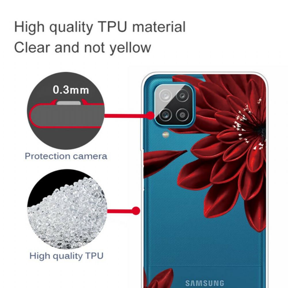 Hoesje voor Samsung Galaxy A12 / M12 Wilde Bloemen