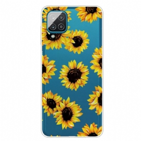 Hoesje voor Samsung Galaxy A12 / M12 Zonnebloemen