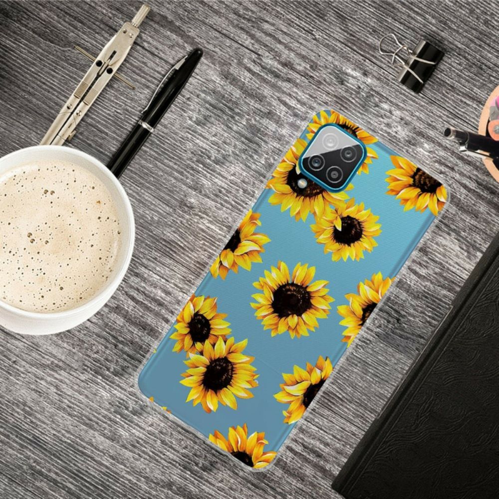 Hoesje voor Samsung Galaxy A12 / M12 Zonnebloemen