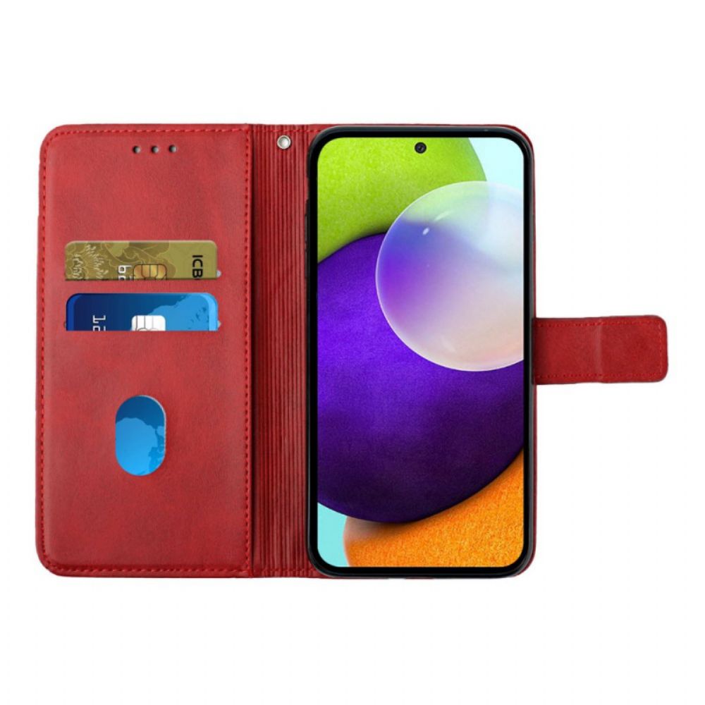 Leren Hoesje voor Samsung Galaxy A12 / M12 Geo X Design Lederen Stijl