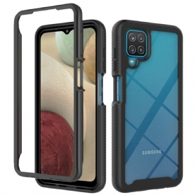 Telefoonhoesje voor Samsung Galaxy A12 / M12 Hybride Doorzichtige Randbumper