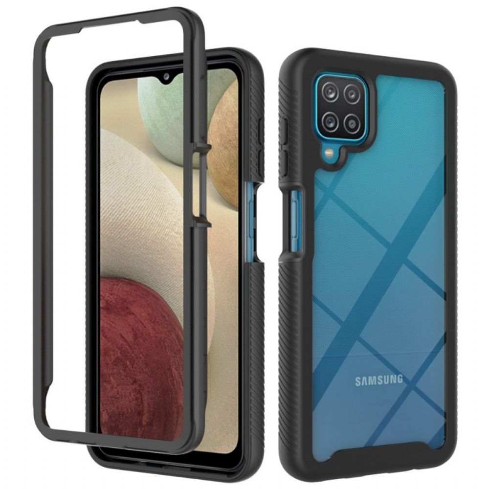 Telefoonhoesje voor Samsung Galaxy A12 / M12 Hybride Doorzichtige Randbumper