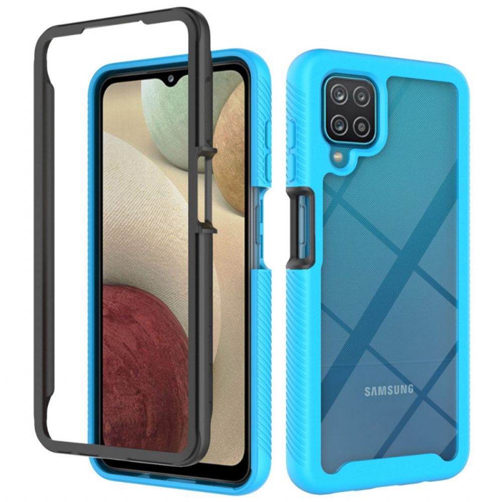 Telefoonhoesje voor Samsung Galaxy A12 / M12 Hybride Doorzichtige Randbumper