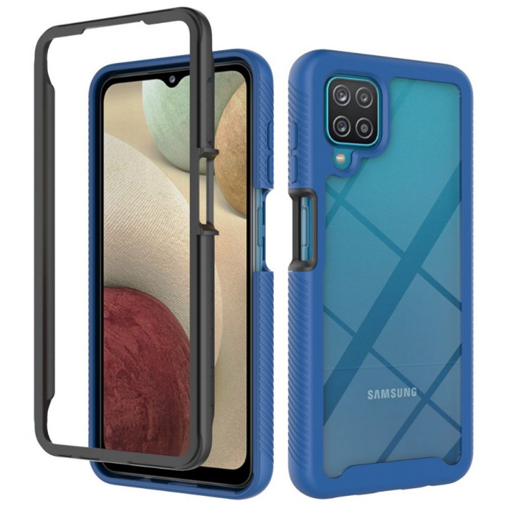 Telefoonhoesje voor Samsung Galaxy A12 / M12 Hybride Doorzichtige Randbumper