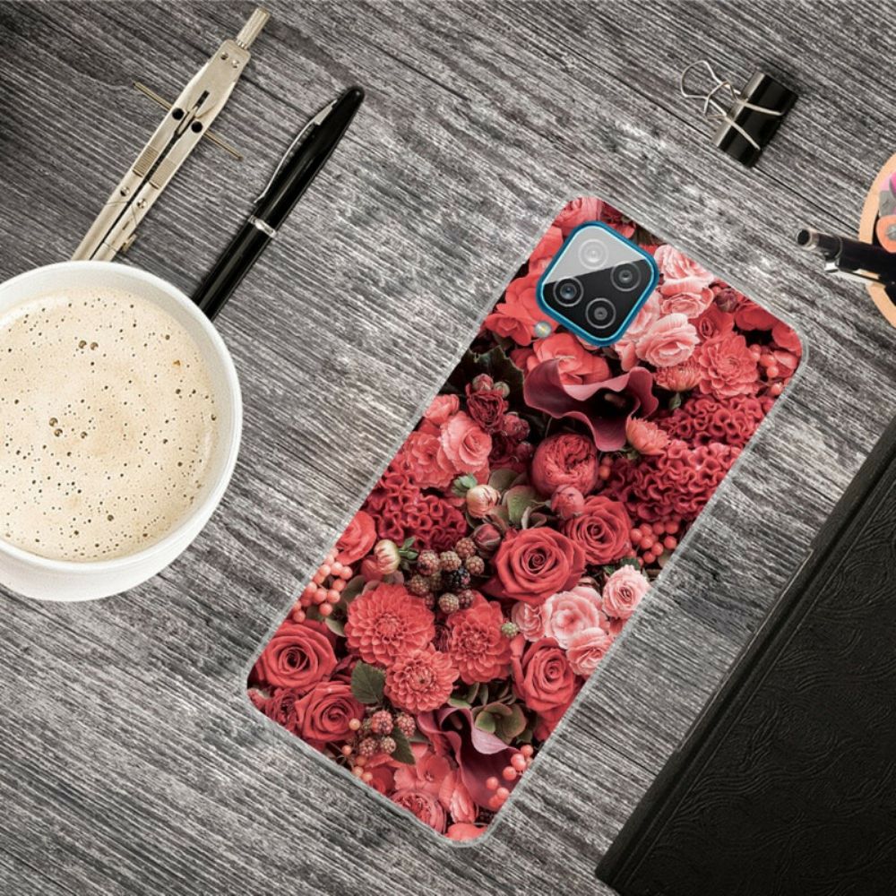 Telefoonhoesje voor Samsung Galaxy A12 / M12 Intense Bloemen