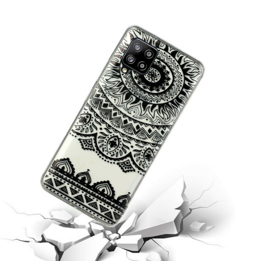 Telefoonhoesje voor Samsung Galaxy A12 / M12 Naadloze Bloemen Mandala