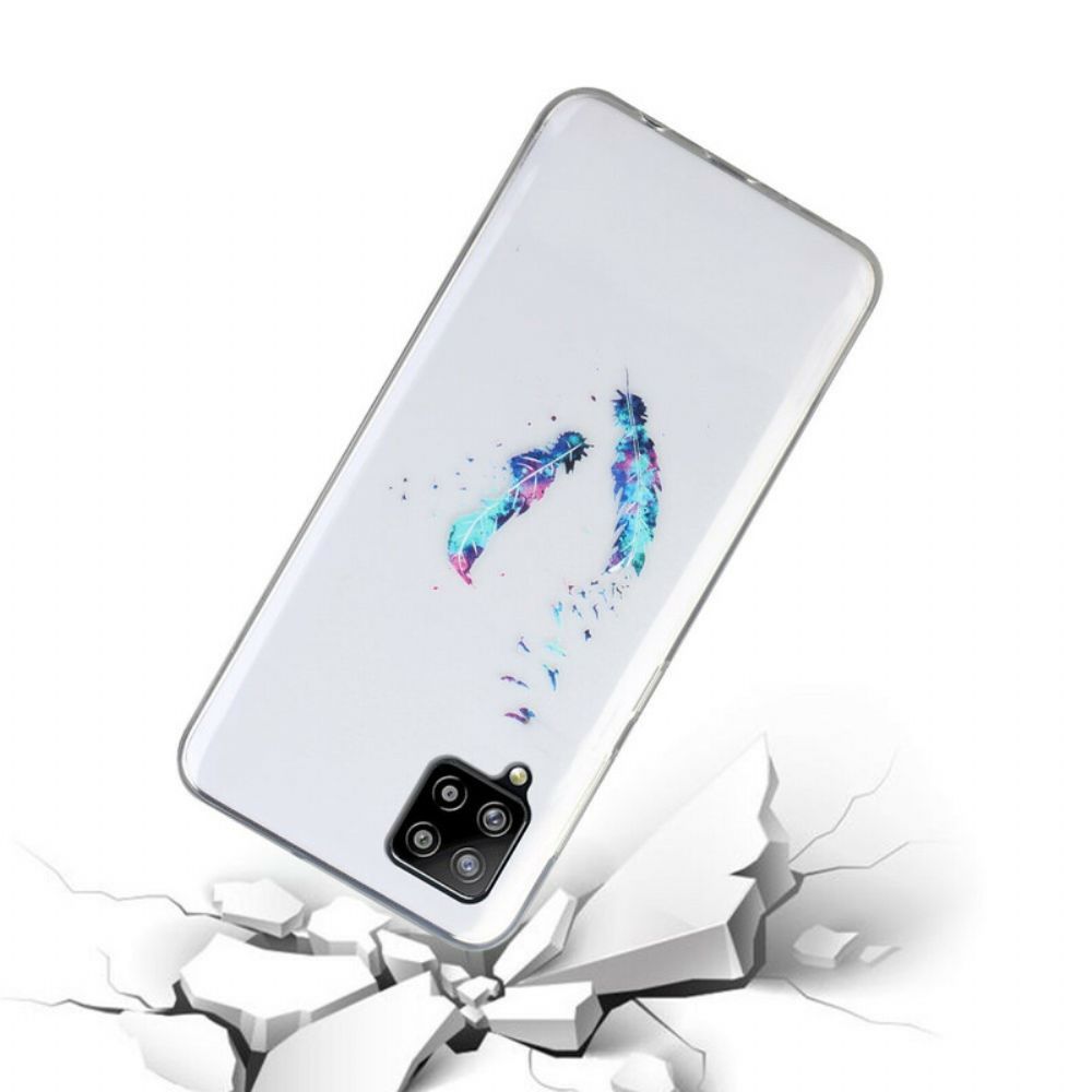 Telefoonhoesje voor Samsung Galaxy A12 / M12 Transparante Veren