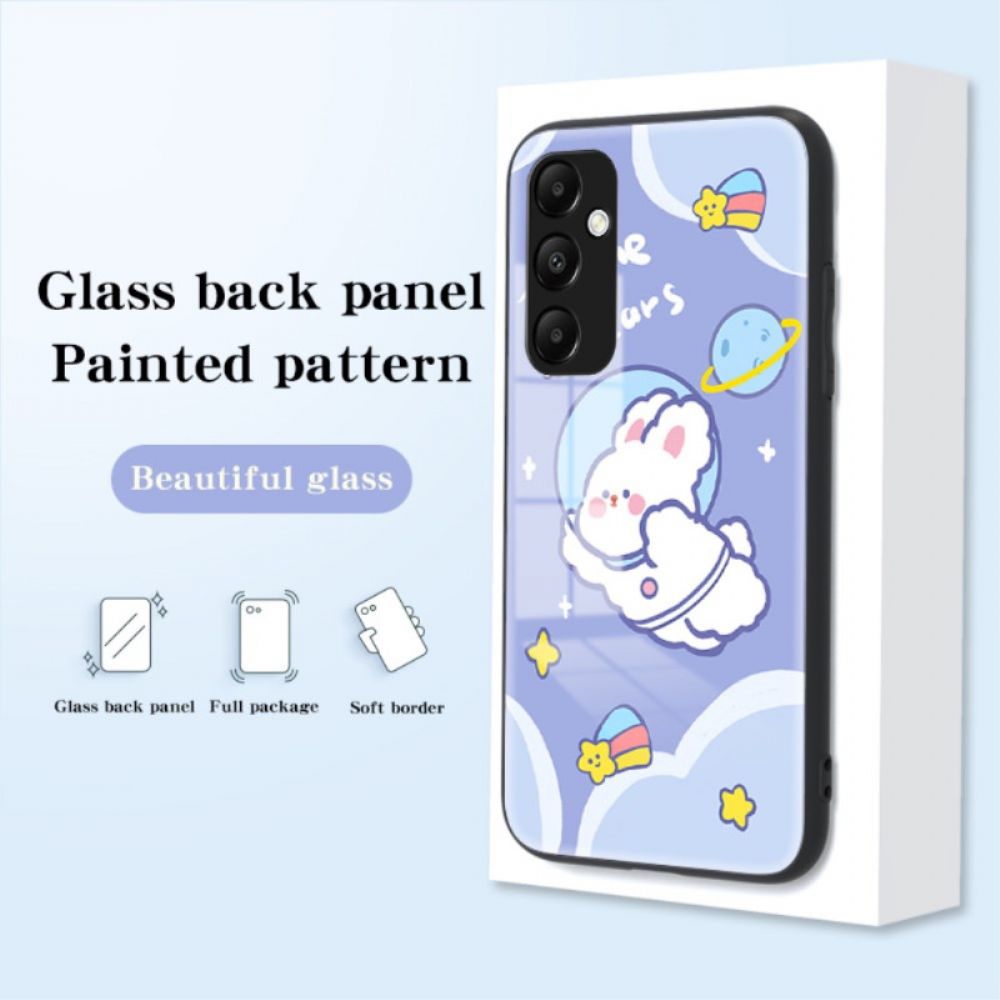 Case Hoesje Samsung Galaxy A55 5g Telefoonhoesje Cartoon Gehard Glas