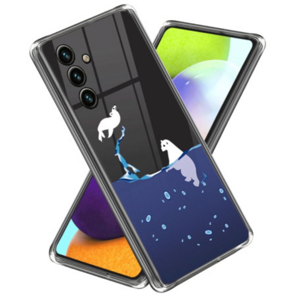 Cover Hoesje Samsung Galaxy A55 5g Telefoonhoesje Ijsbeer