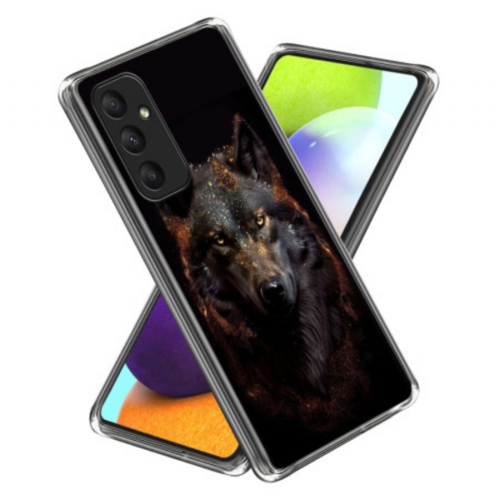 Cover Hoesje Samsung Galaxy A55 5g Telefoonhoesje Nachtwolf