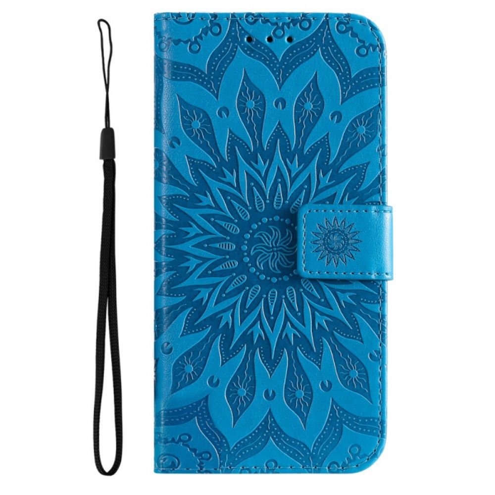 Flip Case Leren Samsung Galaxy A55 5g Fantastische Mandala Met Riem