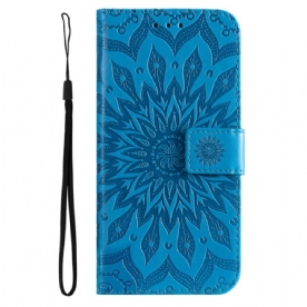 Flip Case Leren Samsung Galaxy A55 5g Fantastische Mandala Met Riem