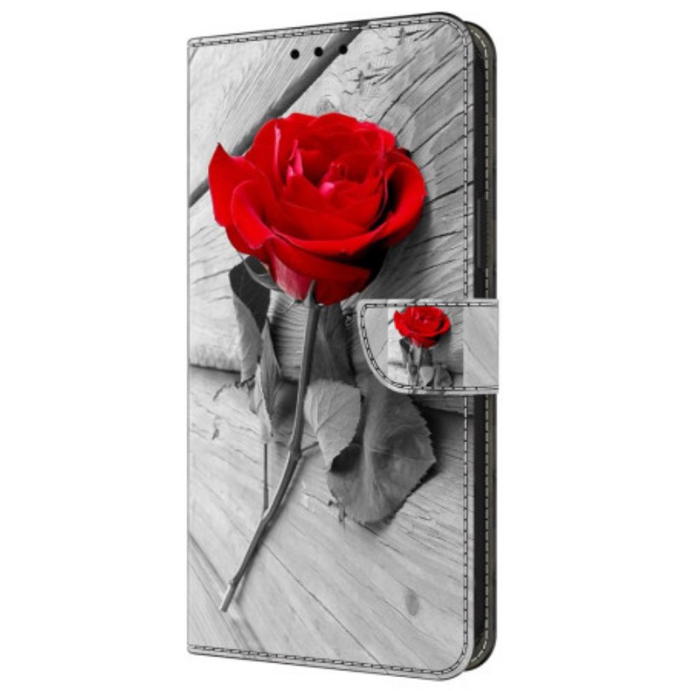 Flip Case Leren Samsung Galaxy A55 5g Roze