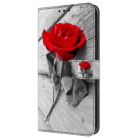 Flip Case Leren Samsung Galaxy A55 5g Roze