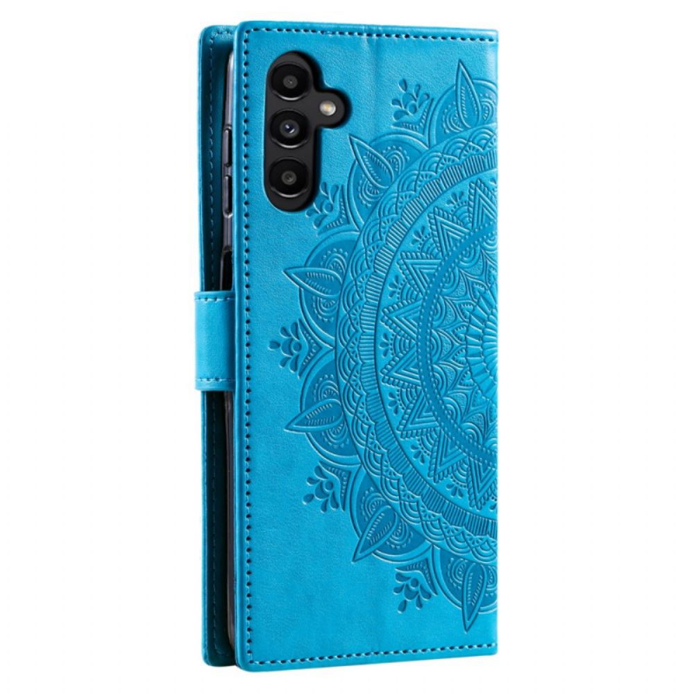 Folio-hoesje Samsung Galaxy A55 5g Mandala Zon Met Riem