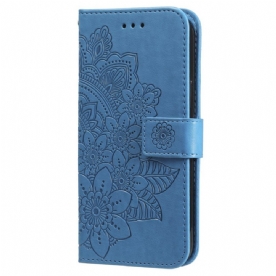 Folio-hoesje Samsung Galaxy A55 5g Telefoonhoesje Bloemenmandala Met Bandje