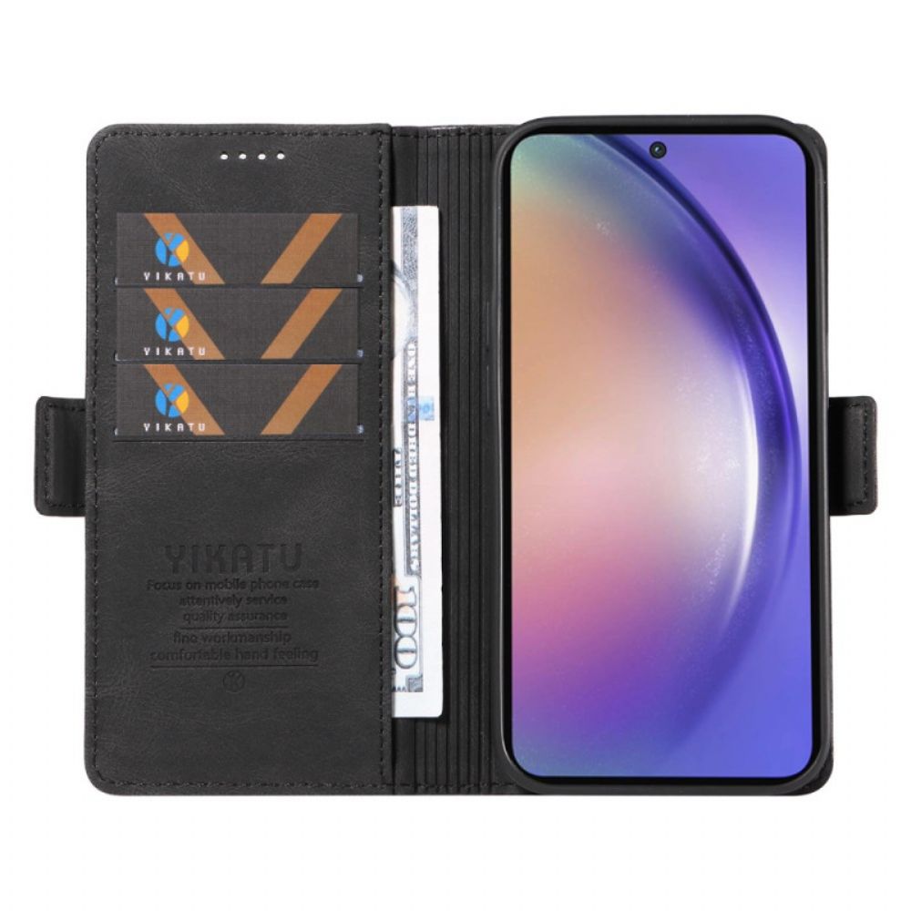 Folio-hoesje Samsung Galaxy A55 5g Yikatu Suède-effect