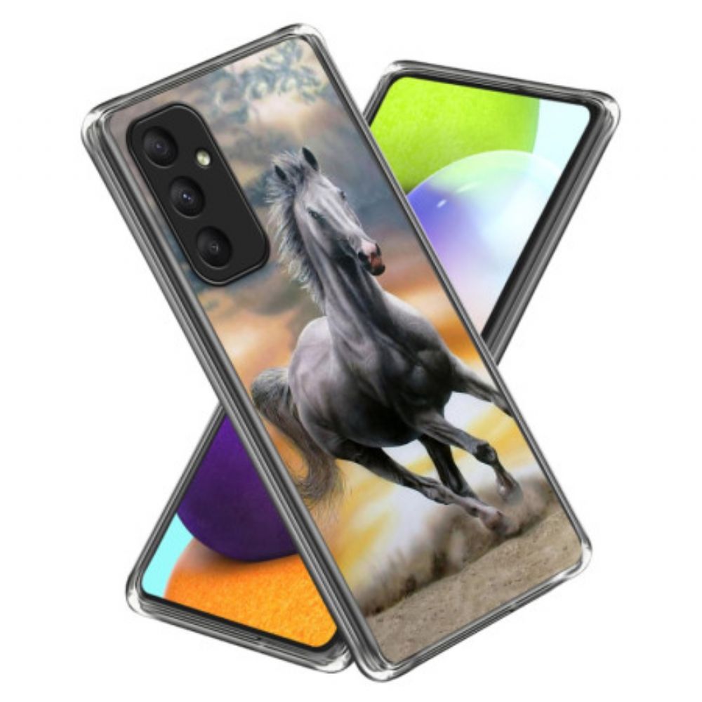 Hoesje Samsung Galaxy A55 5g Galopperend Paard Bescherming Hoesje