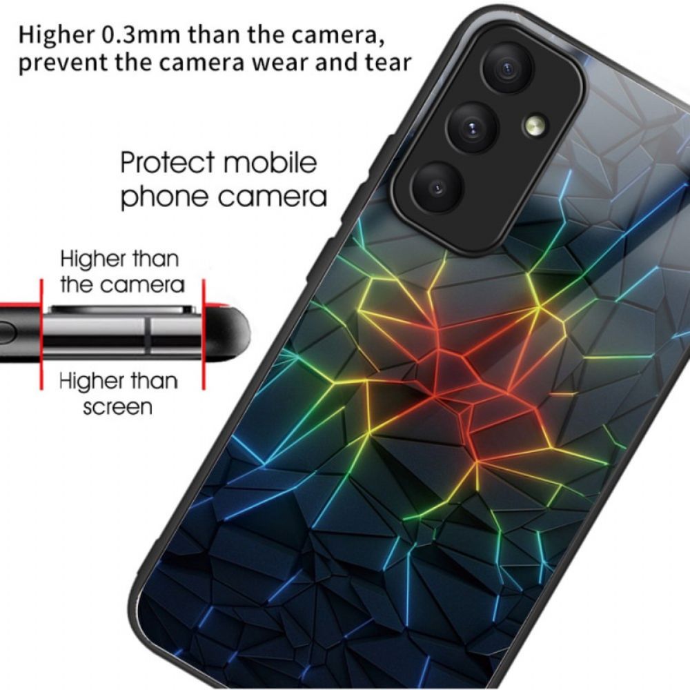 Hoesje Samsung Galaxy A55 5g Geometrisch Patroon Van Gehard Glas