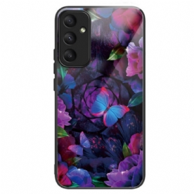 Hoesje Samsung Galaxy A55 5g Kleurrijke Vlinders Van Gehard Glas Bescherming Hoesje