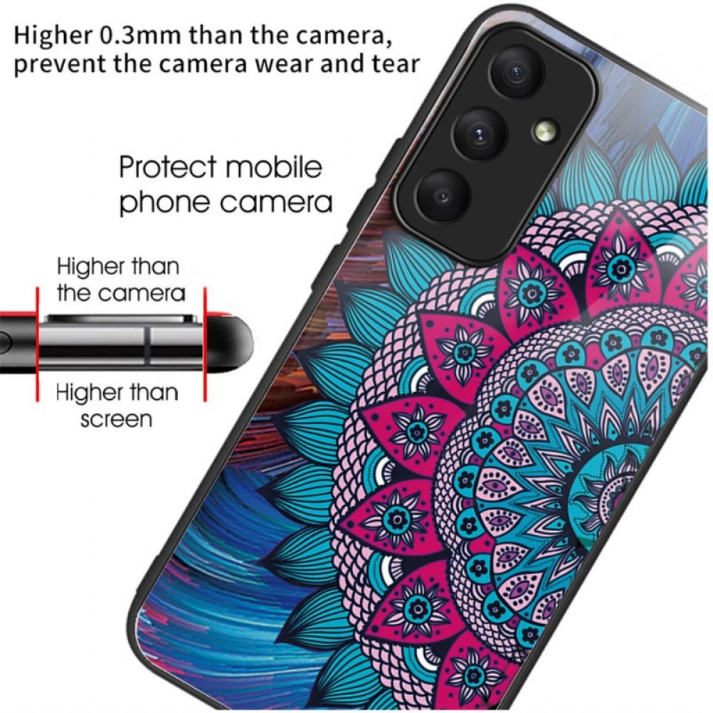 Hoesje Voor Samsung Galaxy A55 5g Mandala Gehard Glas