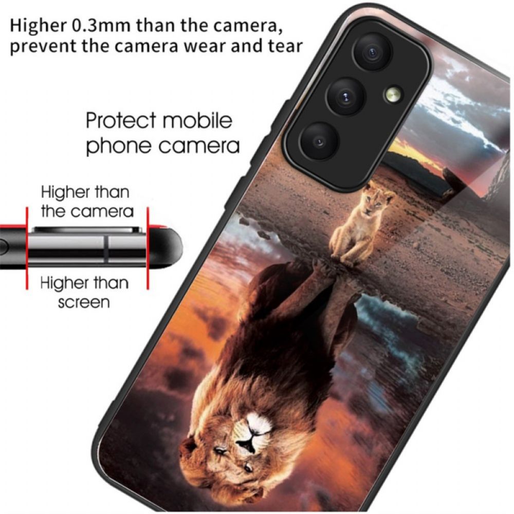 Hoesje Voor Samsung Galaxy A55 5g Rêve De Lionceau Gehard Glas