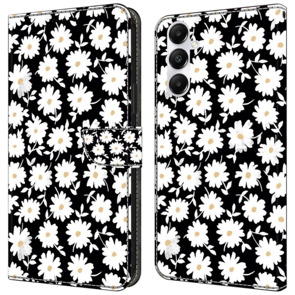 Leren Hoesje Samsung Galaxy A55 5g Bloemen