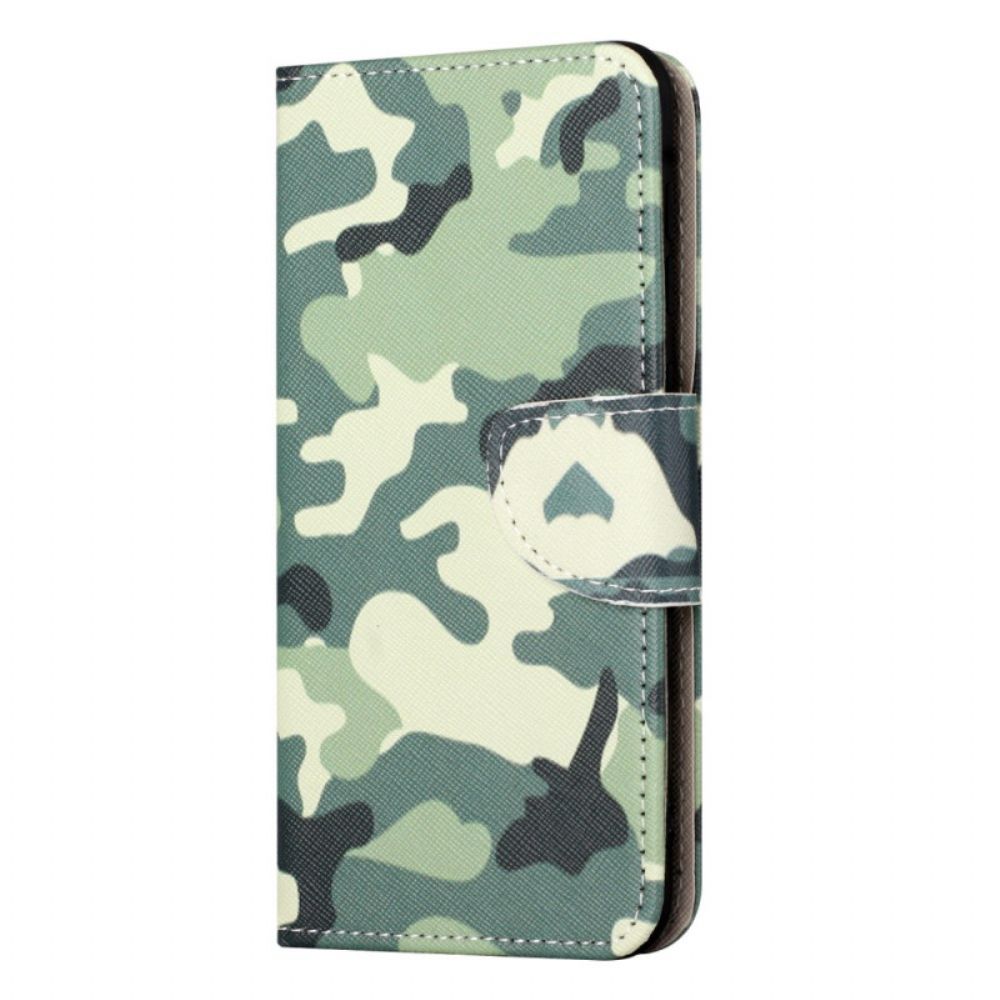 Leren Hoesje Samsung Galaxy A55 5g Camouflage Bescherming Hoesje