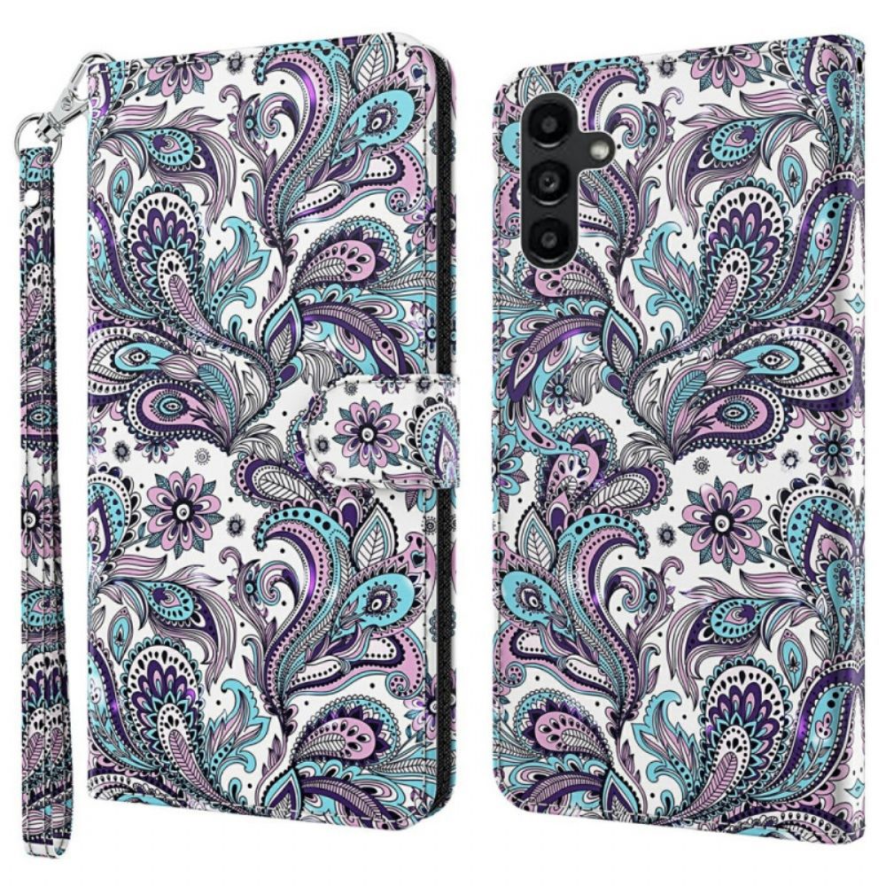 Leren Hoesje Voor Samsung Galaxy A55 5g Strapless Impatiens