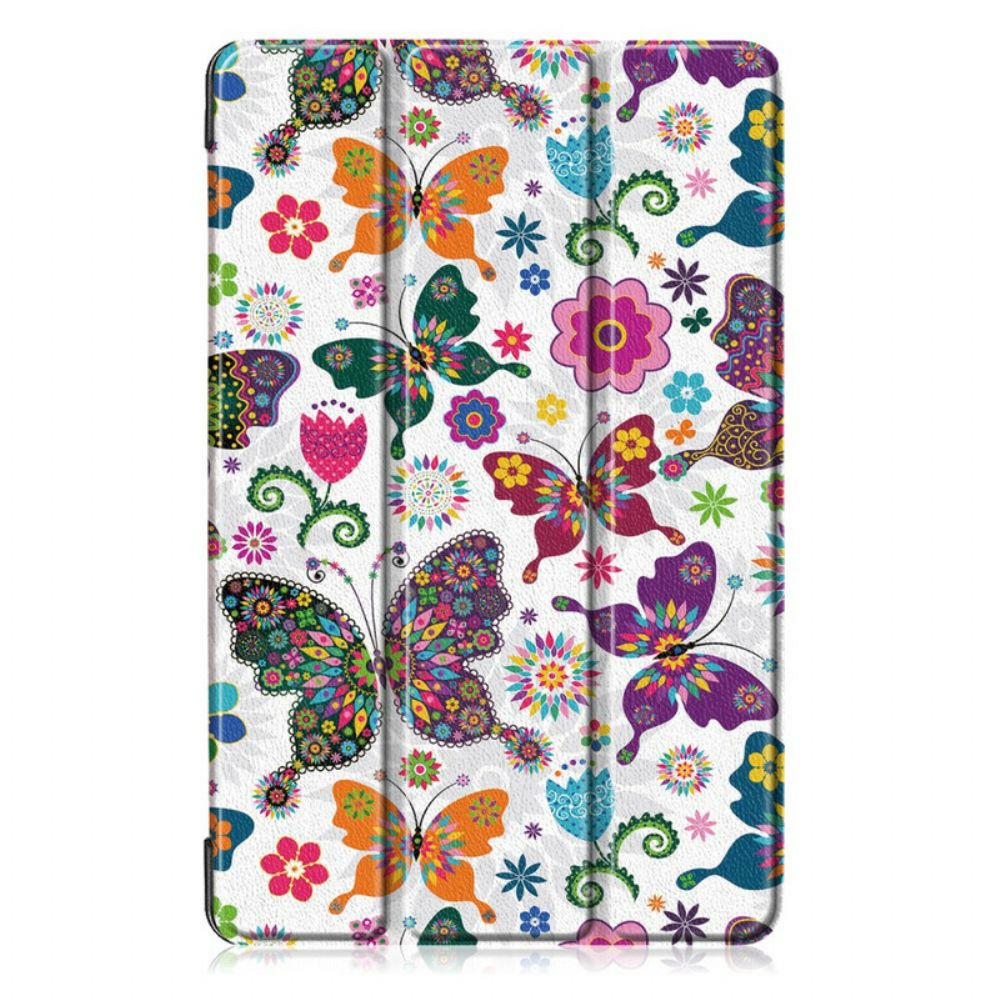 Bescherming Hoesje voor Samsung Galaxy Tab A 10.1 (2019) Verbeterde Vlinders En Bloemen