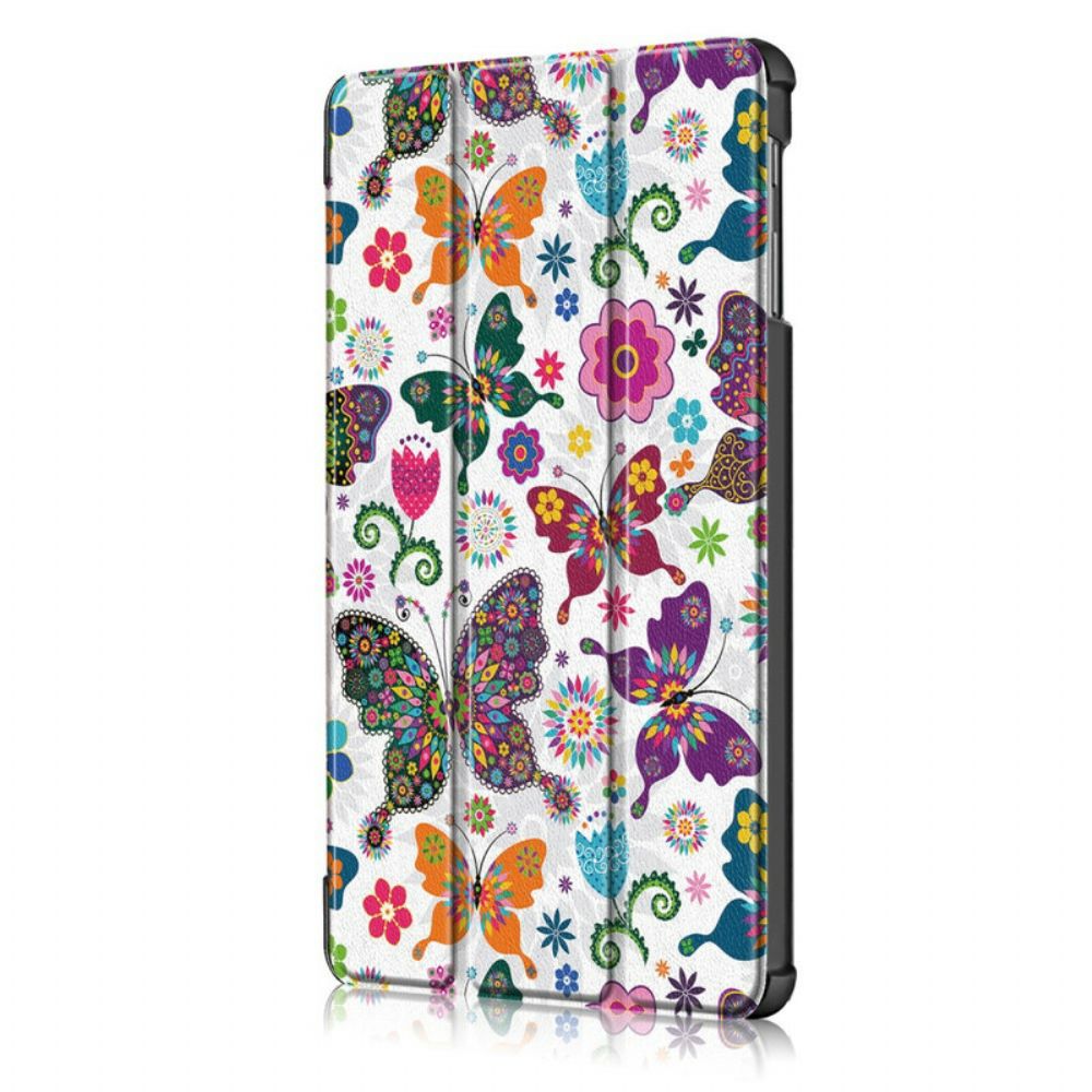 Bescherming Hoesje voor Samsung Galaxy Tab A 10.1 (2019) Verbeterde Vlinders En Bloemen